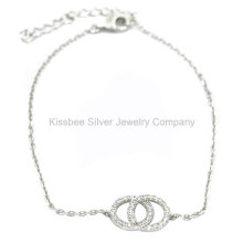 Bijoux en argent sterling à la mode 925, bijoux en laiton, bracelet à chaîne (KT3035)